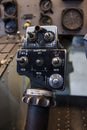 Control stick of a Bell UH-1 Iroquois helicopter
