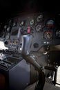 Control stick in helicopter cockpit Royalty Free Stock Photo