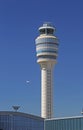 Control tower of Hartsfield Jackson airport, Atlanta, Georgia, USA Royalty Free Stock Photo