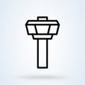 Control tower outline airport, Simple vector modern icon design illustration