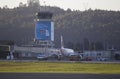 Control tower passenger airport of La CoruÃÂ±a Royalty Free Stock Photo