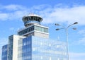 Control tower at Prague airport Royalty Free Stock Photo