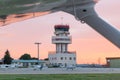 Control tower view landing