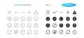 Control UI Pixel Perfect Well-crafted Vector Thin Line And Solid Icons 30 2x Grid for Web Graphics and Apps. Royalty Free Stock Photo