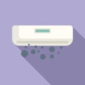 Control unit conditioner icon flat vector. Fix man service Royalty Free Stock Photo