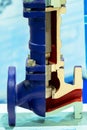 Control valve with actuators. Industrial valves