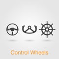 Control wheel icon vector, solid illustration Royalty Free Stock Photo