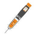 Diabetes Insulin Pen Syringe Icon Royalty Free Stock Photo