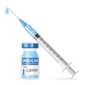 Diabetes Insulin Syringe and Vial