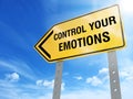 Control your emotions sign