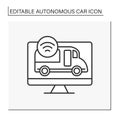 Controlled car line icon