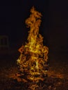 controlled open fire usually made outdoor Royalty Free Stock Photo