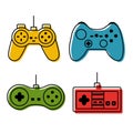 Controller console set video game different color