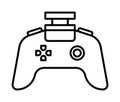 Controller, device, game vector icon on transparent background. Outline Controller, device, game vector icon Royalty Free Stock Photo