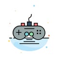 Controller, Game, Game Controller, Gamepad Abstract Flat Color Icon Template