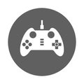 Controller, gamepad, joypad icon. Gray vector graphics