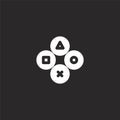 controller icon. Filled controller icon for website design and mobile, app development. controller icon from filled arcade Royalty Free Stock Photo