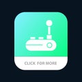 Controller, Joy Pad, Joy Stick, Joy pad Mobile App Button. Android and IOS Glyph Version Royalty Free Stock Photo
