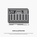 Controller, keyboard, keys, midi, sound Icon. glyph vector gray symbol for UI and UX, website or mobile application Royalty Free Stock Photo