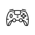 Black line icon for Controllers, game controller and electronics