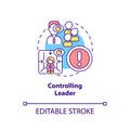 Controlling leader concept icon