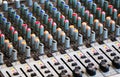 Controls of audio mixing console Royalty Free Stock Photo