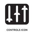 Controls icon sign and symbol isolated on white backgroun