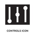 Controls icon sign and symbol isolated on white backgroun