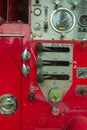 Controls on the Side of an Old Fire Truck Royalty Free Stock Photo