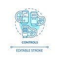 Controls turquoise concept icon Royalty Free Stock Photo