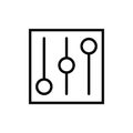Controls Vector Icon. Outline style vector icon. Royalty Free Stock Photo