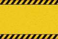 Contruction warning sign yellow black design background copy spase