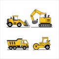 Contructions Trucks Vector Design Illustration