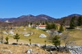 Contryside at the Trnovo forest plateau above Ajdovscina in Slovenia