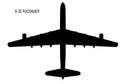 Convair B-36 Peacemaker silhouette Royalty Free Stock Photo