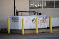 A ConVault waste oil container located at the vacant Sears Auto Center facility at at 1000 Northridge Fashion Ctr.