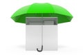 Convection heater under umbrella, 3D rendering