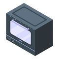 Convection oven cooker icon, isometric style