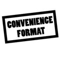 CONVENIENCE FORMAT stamp on white