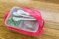 Convenient but environmental unfriendly plastic meal containers