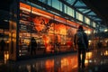 Convenient flight info on display, guiding travelers at the bustling airport