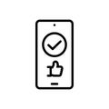 Black line icon for Convenient, acceptable and helpful