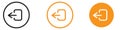 Convenient Logout Exit Icon for User Interface and Navigation Graphics Essential for Representing Exit and Logout Functions in Royalty Free Stock Photo