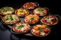 Convenient Pan mini pizzas. Generate Ai