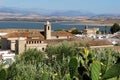 Convent with lake to the rear, Bornos, Spain.