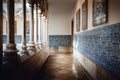 Convent of Madre de Deus in Lisbon, view of the cloister Royalty Free Stock Photo