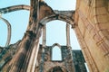 Convent Of Our Lady Of Mount Carmel Convento da Ordem do Carmo Is A Gothic Roman Catholic Church Built In 1393 In Lisbon City Royalty Free Stock Photo
