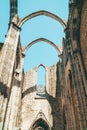 Convent Of Our Lady Of Mount Carmel Convento da Ordem do Carmo Is A Gothic Roman Catholic Church Built In 1393 In Lisbon City Royalty Free Stock Photo