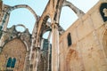 Convent Of Our Lady Of Mount Carmel Convento da Ordem do Carmo Is A Gothic Roman Catholic Church Built In 1393 In Lisbon City Royalty Free Stock Photo