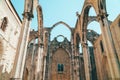 Convent Of Our Lady Of Mount Carmel Convento da Ordem do Carmo Is A Gothic Roman Catholic Church Built In 1393 In Lisbon City Royalty Free Stock Photo